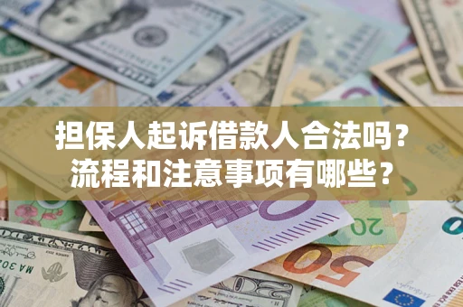 济南担保人起诉借款人合法吗？流程和注意事项有哪些？