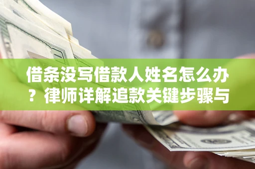 济南借条没写借款人姓名怎么办？律师详解追款关键步骤与证据链构建