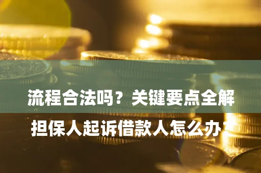 济南

担保人起诉借款人怎么办？流程合法吗？关键要点全解析