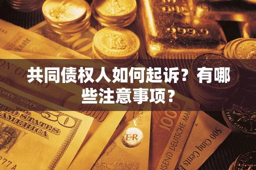 济南共同债权人如何起诉？有哪些注意事项？