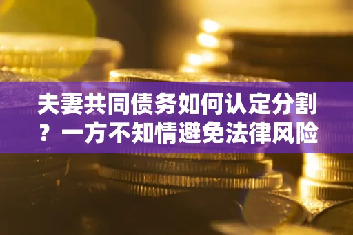 济南夫妻共同债务如何认定分割？一方不知情避免法律风险必看！